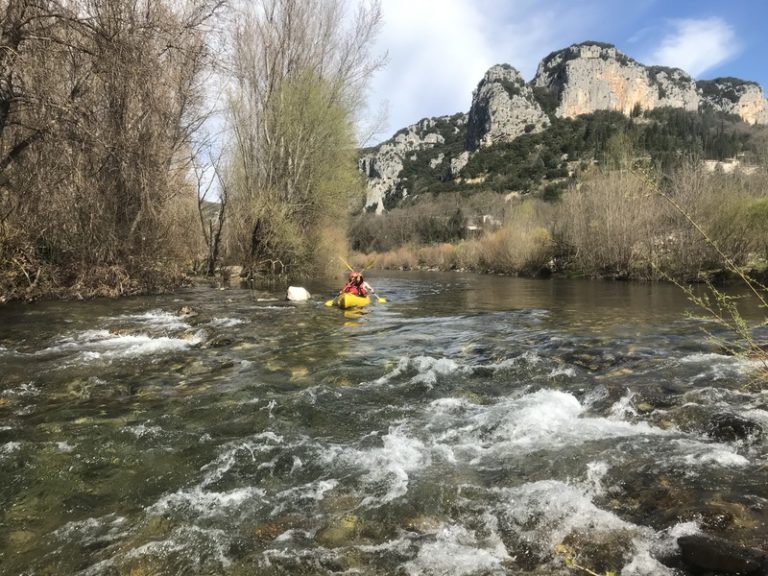 Canoeing in Herault river near Montpellier Roc'N River